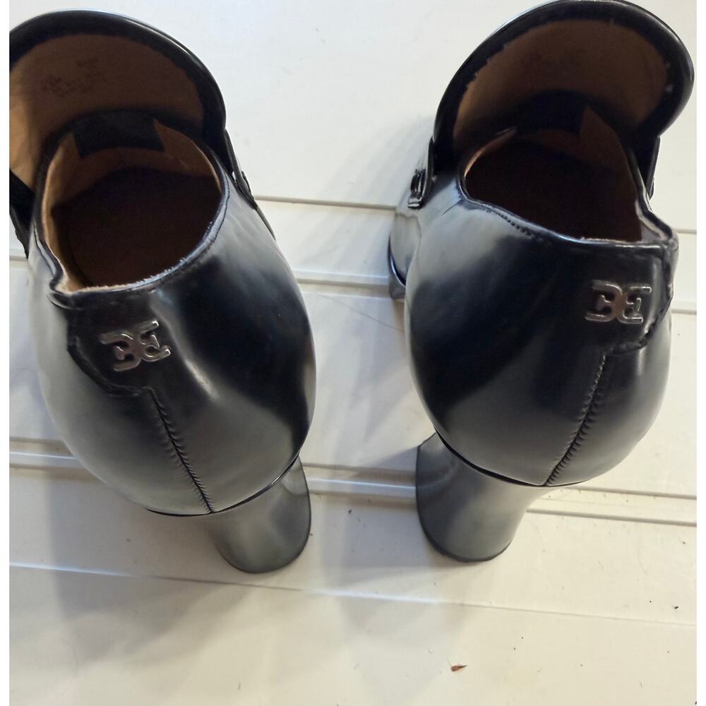 Sam Edleman Womens Sz 8.5 Black Jed Platform Loafer Tassels Classic Shiny - Picture 8 of 8